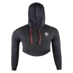 Men's Black Cropped Hoodie – Casual Wear