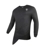Men Black Designer Sweatshirt – Modern Fit - Image 2
