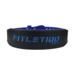 Premium Leather Weightlifting Belt – Heavy Duty Gym Support Belt (Blue Edition)