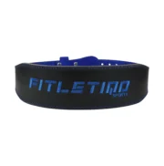 Premium Leather Weightlifting Belt – Heavy Duty Gym Support Belt (Blue Edition)