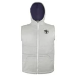Men’s Hooded Sleeveless Vest – Zip-Up Casual Winter Jacket (Grey)