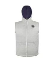 Men’s Hooded Sleeveless Vest – Zip-Up Casual Winter Jacket (Grey)