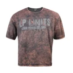 Men’s Vintage Washed Graphic T-Shirt – Casual Streetwear Tee (Brown/Black)