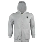 Men’s Full Zip Gym Hoodie – Lightweight Training Jacket (Grey)