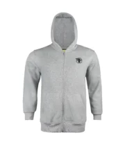 Men’s Full Zip Gym Hoodie – Lightweight Training Jacket (Grey)