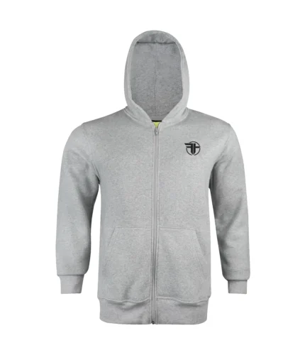 Men’s Full Zip Gym Hoodie – Lightweight Training Jacket (Grey)