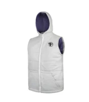 Men’s Hooded Sleeveless Vest – Zip-Up Casual Winter Jacket (Grey) - Image 2