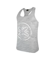 Women’s Gym Tank Top – Racerback Fitness Sleeveless Shirt (Grey) - Image 2