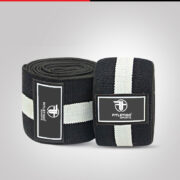 Black and White Lifting Straps – Heavy Duty Support - Image 2
