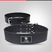Black Leather Weightlifting Belt – Training Equipment - Image 4