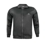 Men’s Zip-Up Tracksuit Set – Athletic Casual Track Suit (Black/White)