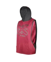 Men’s Sleeveless Gym Hoodie – Lightweight Training Tank Hoodie (Red/Black) - Image 2