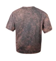 Men’s Vintage Washed Graphic T-Shirt – Casual Streetwear Tee (Brown/Black) - Image 3