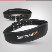 Black Leather Weightlifting Belt – Training Equipment - Image 3