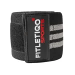 Elastic Wrist Wraps – Gym Support Straps for Weightlifting (Black/Grey)