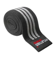 Elastic Wrist Wraps – Gym Support Straps for Weightlifting (Black/Grey) - Image 2