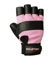 Women’s Pink Half Finger Gym Gloves – Breathable Workout Training Gloves