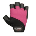 Women’s Gym Training Gloves – Breathable Half Finger Workout Gloves (Pink/Black)