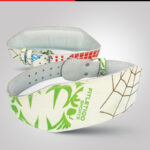 White with Colorful Graphic Weightlifting Belt – Training Equipment