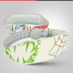 White with Colorful Graphic Weightlifting Belt – Training Equipment