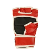 Professional MMA Training Gloves – Half Finger Fight Gloves (Red/White) - Image 2