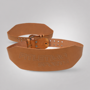 Brown Leather Weightlifting Belt – Training Equipment - Image 2