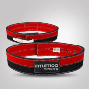 Red and Blue Striped Weightlifting Belt – Training Equipment - Image 3