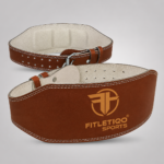 Tan Leather Weightlifting Belt – Training Equipment