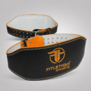 Black Leather Weightlifting Belt – Training Equipment - Image 4