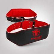 Black Leather Weightlifting Belt – Training Equipment - Image 3