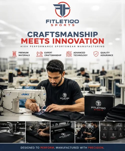About Fitletiqo Sports team working on quality sportswear production